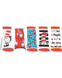 THE CAT IN THE HAT - 5 PACK ANKLE YOUTH SOCK SET