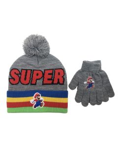 Super Mario Bros. Running Kids Pom Beanie & Gloves Set