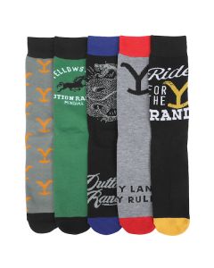 Yellow Stone - 5 Pack Crew Socks