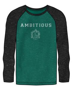 HARRY POTTER – Slytherin Men's Green/Black Raglen LS Tee