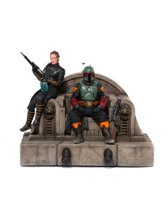 Iron Studios 1:10 Boba Fett and Fennec Shand Throne Deluxe - The Mandalorian, Multicolour