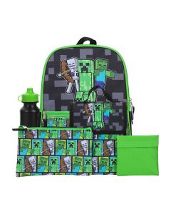 MINECRAFT - 5 PC Youth Backpack Set