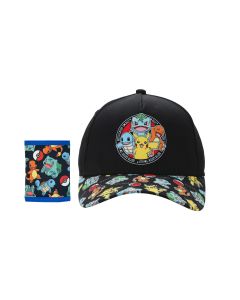 Pokémon Gen 1 Characters Kids Snapback Hat and Wallet Set