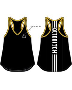 HARRY POTTER – Quidditch Juniors Black And Yellow Emboidery Tank
