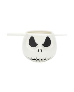 Nightmare Before Christmas – Jack Skellington Face Ramen Noodle Bowl With Chopsticks
