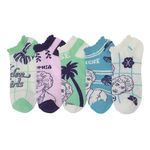 Golden Girls Character Illustrations Women's 5-Pair Ankle Socks