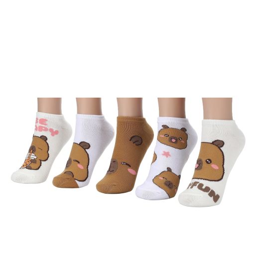 Capyfun Cute Characters Ankle Socks 5 Pack for Women