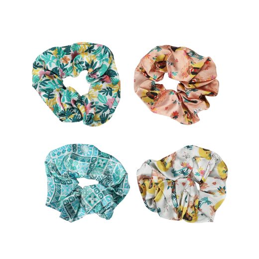 MOANA - 4 Pk Printed Scrunchies