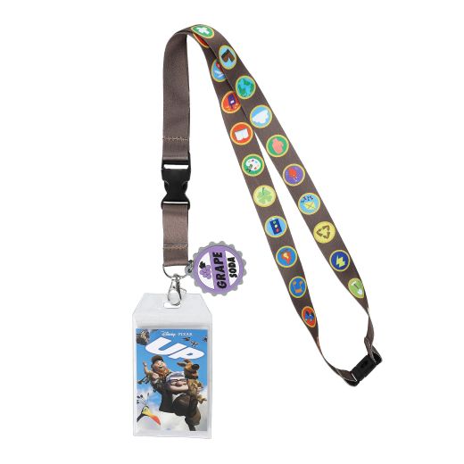 Disney Up Russell Sash Merit Badges Grape Soda Charm Lanyard