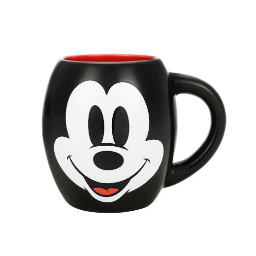 Mickey Mouse Classic Big Face 18 oz Oval Ceramic Coffee Mug for Hot Drinks & Everyday Use