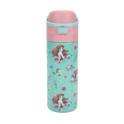 The Little Mermaid Ariel & Flounder All-Over Print 24 Oz Stainless Steel Water Bottle
