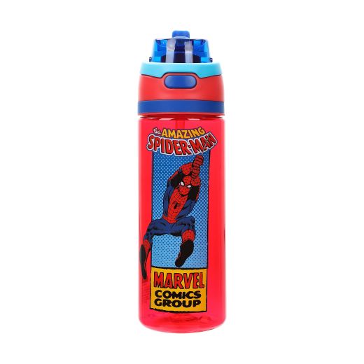 Spider-Man Classic The Amazing Spider-Man Red 24 Oz Plastic Water Bottle With Dual Spout Lid
