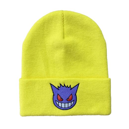 Pokemon Gengar Embroidered Tall Cuff Beanie