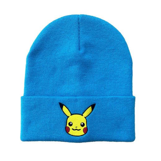 Pokemon Pikachu Embroidered Tall Cuff Beanie