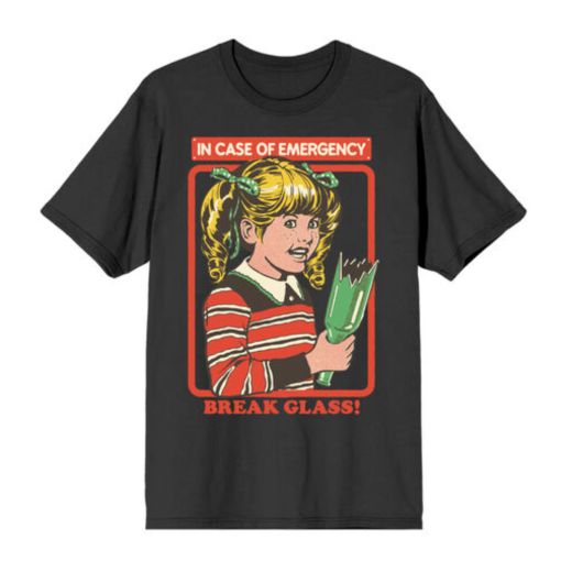 Steven Rhodes In Case Of Emergency Break Glass Black T-Shirt