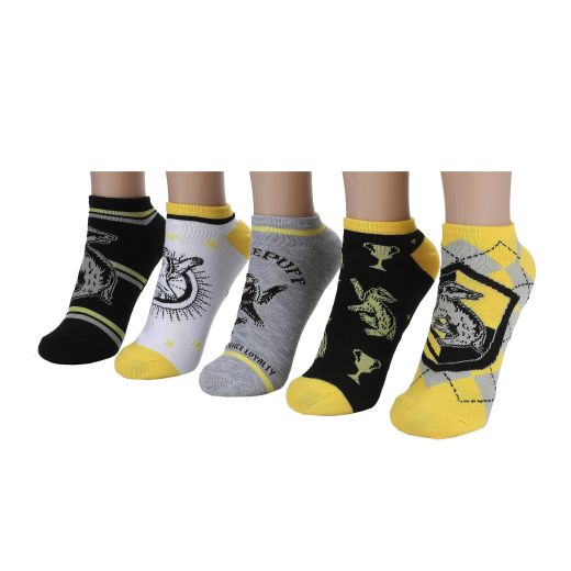 Harry Potter Hufflepuff Badgers Women’s 5-Pair Pack Ankle Socks
