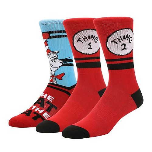 Cat In The Hat - Thing One and Thing two on Blue and Red 9-11 OSFM WOMENS