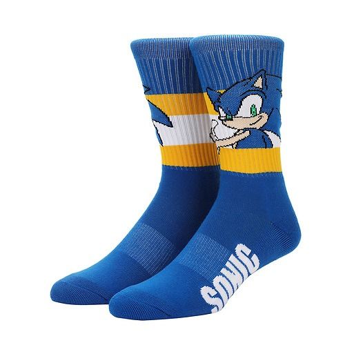 SEGA SONIC -Pop Out Stripe Athletic Sock 10-13 OSFM MENS