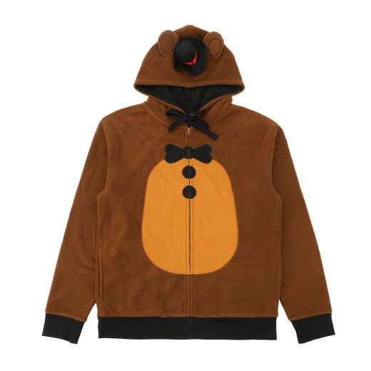 FIVE NIGHTS AT FREDDYS - Freddy Fazbear Zip-Up Cosplay Hoodie 