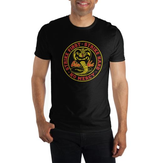 COBRA KAI -  LOGO MEN'S BLACK CREW NECK TEE
