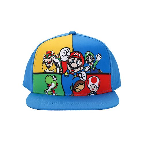 Super Mario Bros. Character Panels Kids Snapback Hat