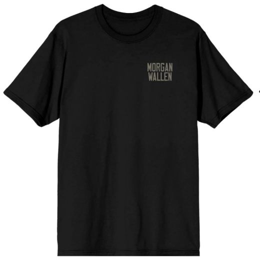 Bravado Morgan Wallen Headshot Backhit Black T-Shirt