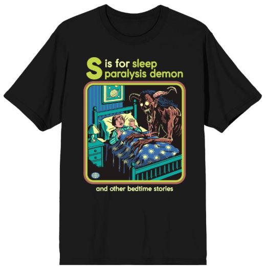 Steven Rhodes S Is For Sleep Paralysis Demon Adult Black T-Shirt