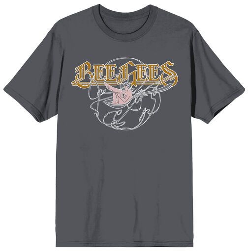 BEE GEES - Girl in a Spoon Adult Charcoal Tee S/P