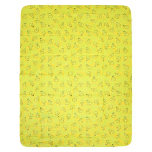 The Grinch Face Pattern Collage Vinyl Tablecloth