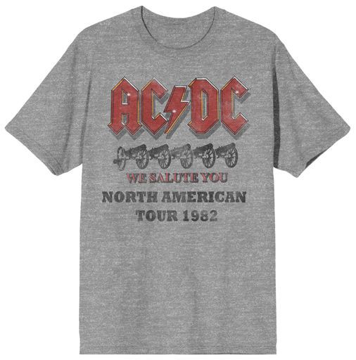 ACDC - We Salute You Mens Heather Grey Tee
