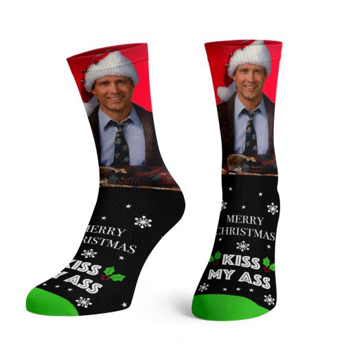 National Lampoon's Christmas Vacation Kiss My Ass Crew Socks