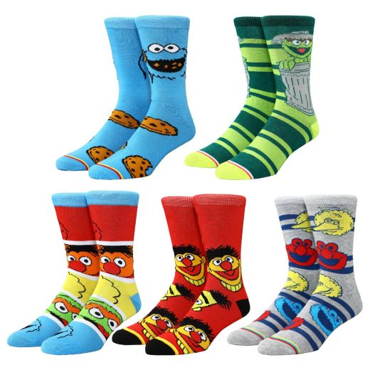 SESAME STREET - Character Crew Socks 5 Pack