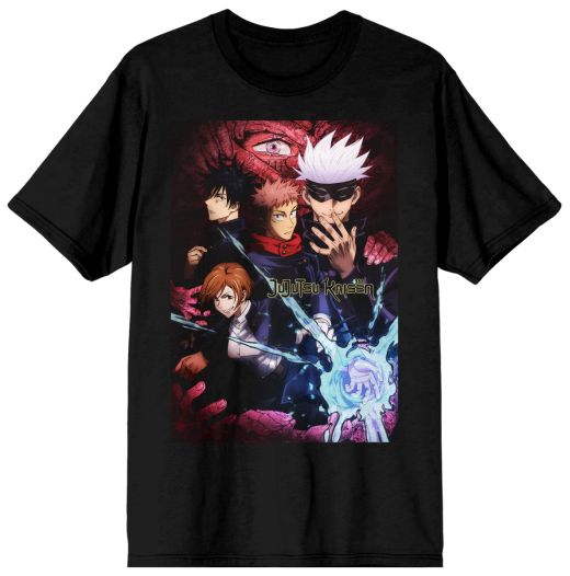Jujutsu Kaisen Anime Cover Art Black T-Shirt