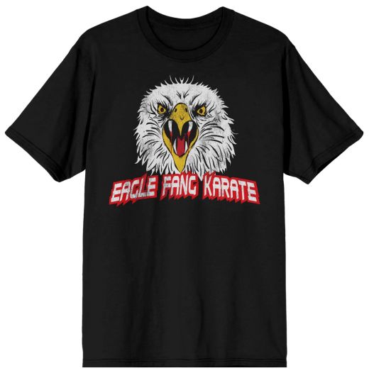 Cobra Kai Eagle Fang Karate Logo Mens Black T-Shirt (Large)