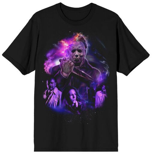 HALLOWEEN - Purple Universe Mens Black Tee