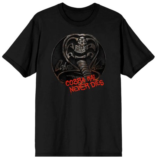 Cobra Kai Logo Quote Mens Black T-Shirt 