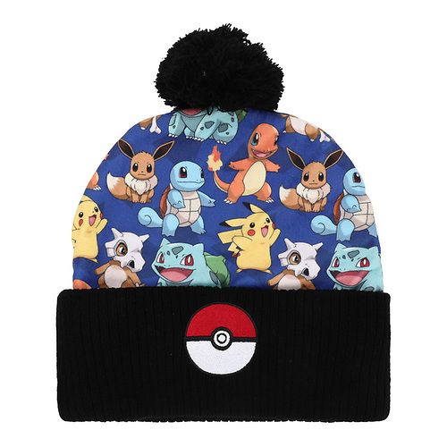 Pokemon Pokeball Characters Pom Beanie