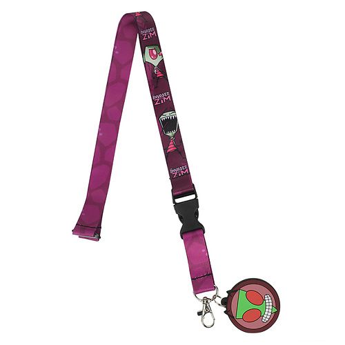 INVADER ZIM - Purple Lanyard With Invader Zim Head Charm