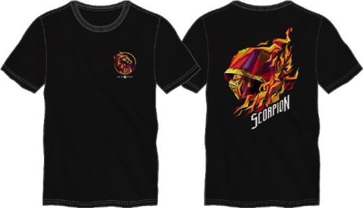 Mortal Kombat - Scorpion Mortal Kombat Double Hit Black Men's Tshirt PPK (S-1,M-2,L-2,XL-2,XXL-1)