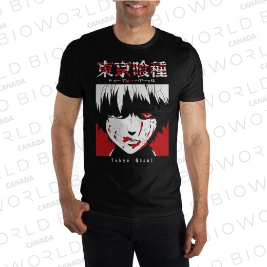 TOKYO GHOUL -  Splatter Face Men's Tee Black 6PPK (S-1,M-2,L-2,XL-1)