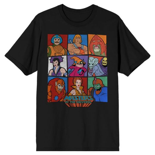 Masters of the Universe Characters Black T-Shirt