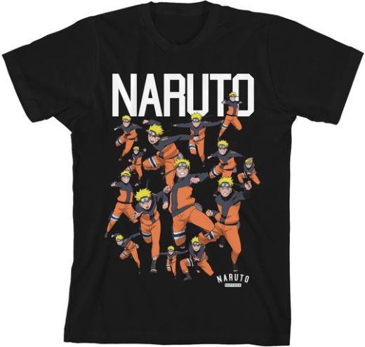 NARUTO -  BOYS "SQUAD" BLACK T SHIRT