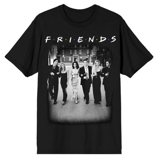 FRIENDS - Cast Juniors Black Crew Neck Tee