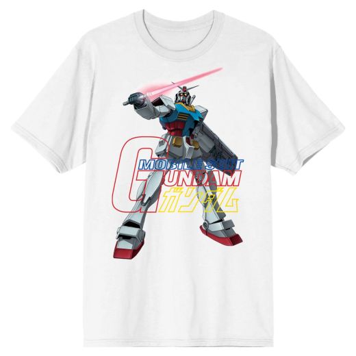 Gundam Mobile Suit Logo Kanji White T-Shirt