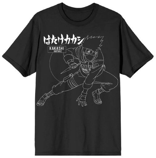 NARUTO - Shippuden Kakashi Hatake Graphic Mens Black T-shirt
