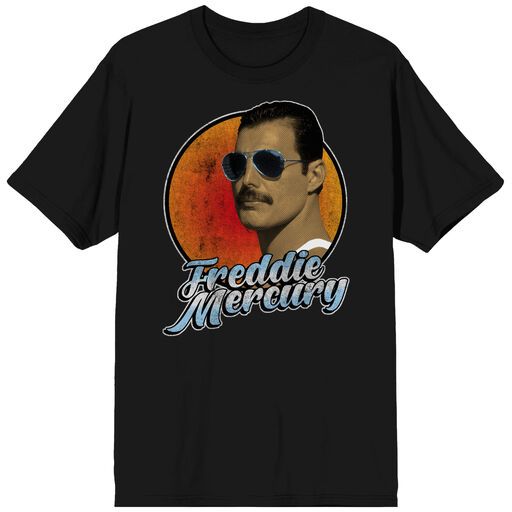 QUEEN - Freddie Mercury Mens Black Tee