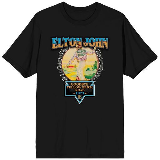 ELTON JOHN - Goodbye Yellow Brick Road Mens Black Tee