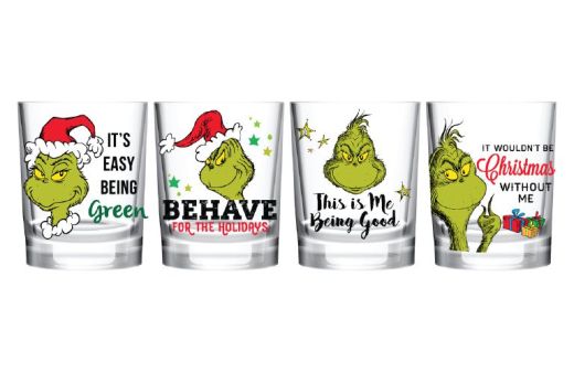 The Grinch Grinchmas Themed 10oz Glass Set - 4 Pack