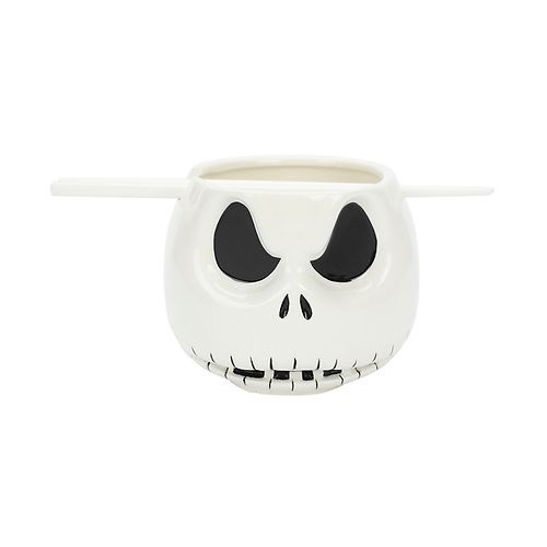 Nightmare Before Christmas – Jack Skellington Face Ramen Noodle Bowl With Chopsticks