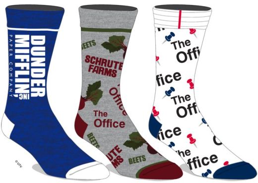 OFC - THE OFFICE 3 PACK MENS CREW SOCK